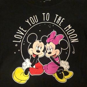 NEW Girls Disney Mickey & Minnie fitted t-shirt